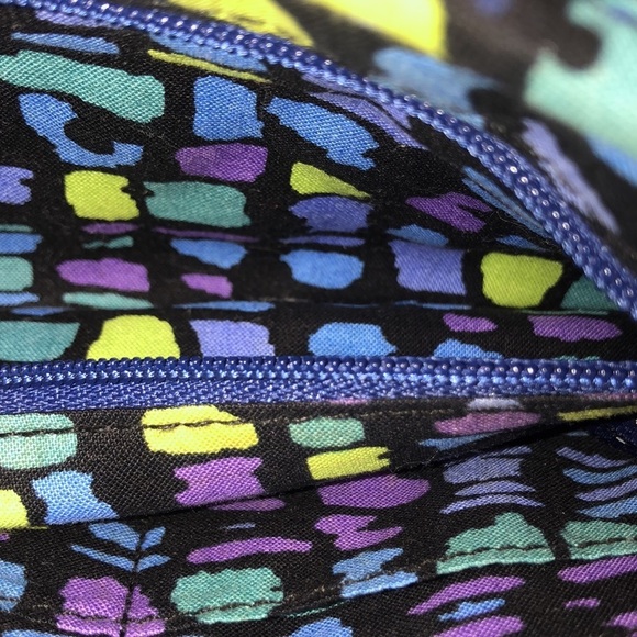 Vera Bradley blue floral fabric wallet wristlet - Picture 5 of 7